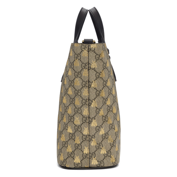 Gucci beige gg supreme bestiary tote new arrivals