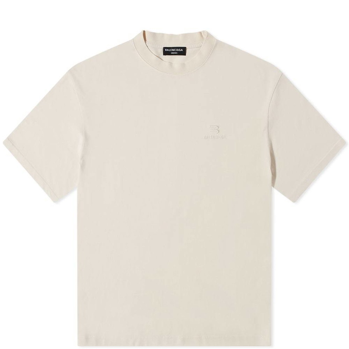 Photo: Balenciaga Washed Monogram Logo Tee