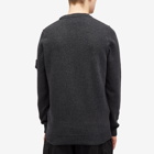 Stone Island Men's Reverse Seam Lambswool Crew Neck Jumper in Melange Charcoal