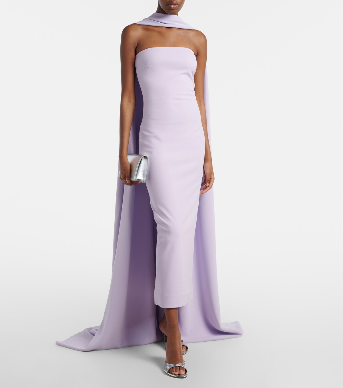 Solace London Martine scarf-detail cocktail dress