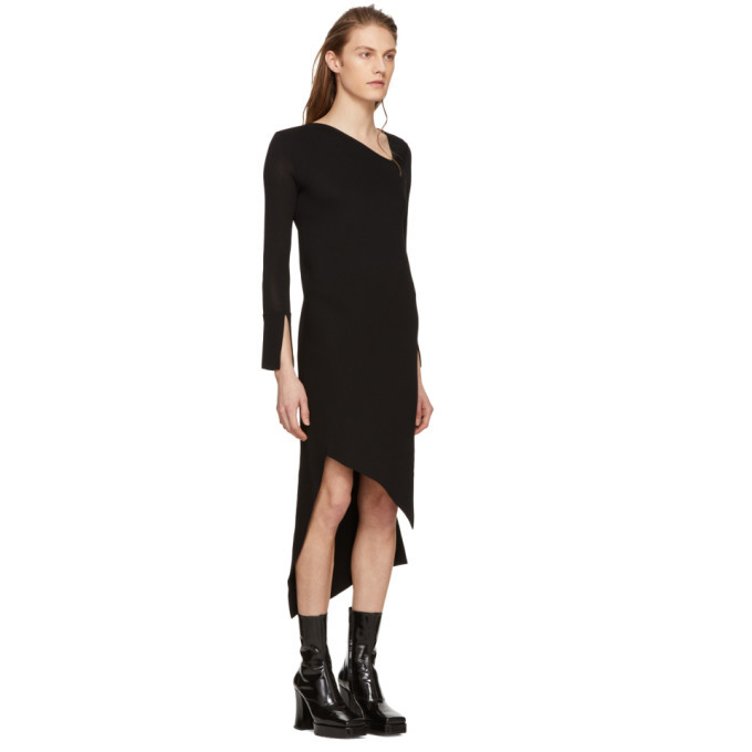 Neil Barrett Black Spiral Knit Dress