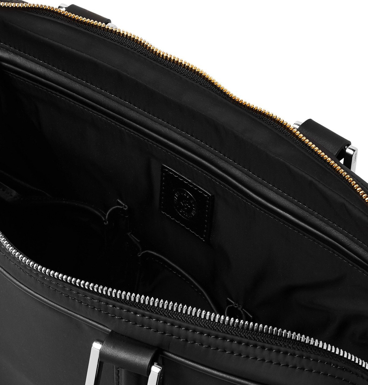 WANT LES ESSENTIELS - Haneda Leather-Trimmed Nylon Briefcase - Black