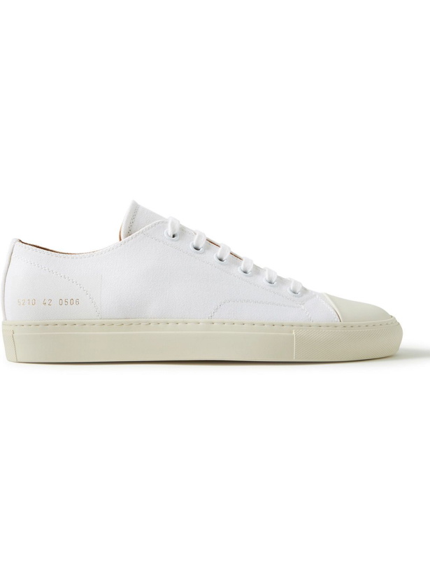 Photo: Common Projects - Tournament Low Rubber-Trimmed Canvas Sneakers - White