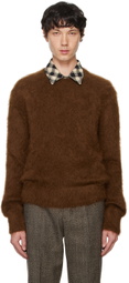 AMI Paris Brown Brushed Sweater