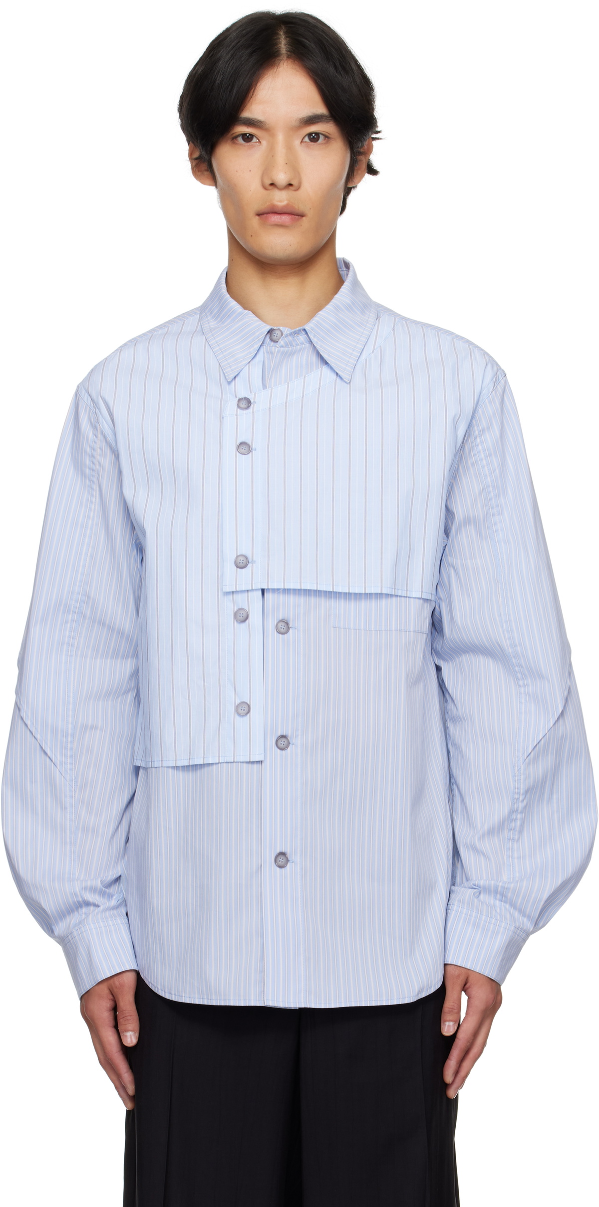 Andersson Bell Blue Stripe Layered Shirt