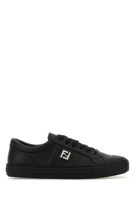Photo: Fendi Black Leather Domino Sneakers