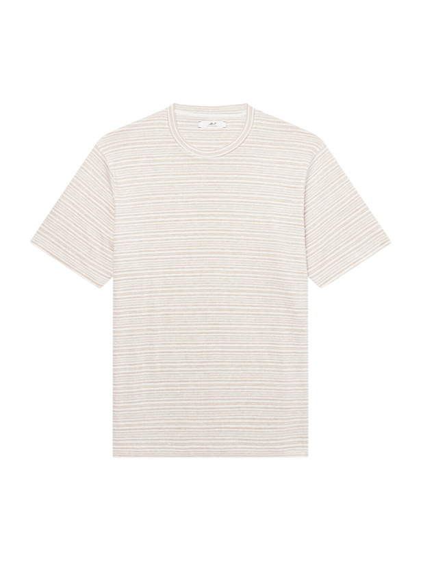 Photo: Mr P. - Striped Linen T-Shirt - Neutrals