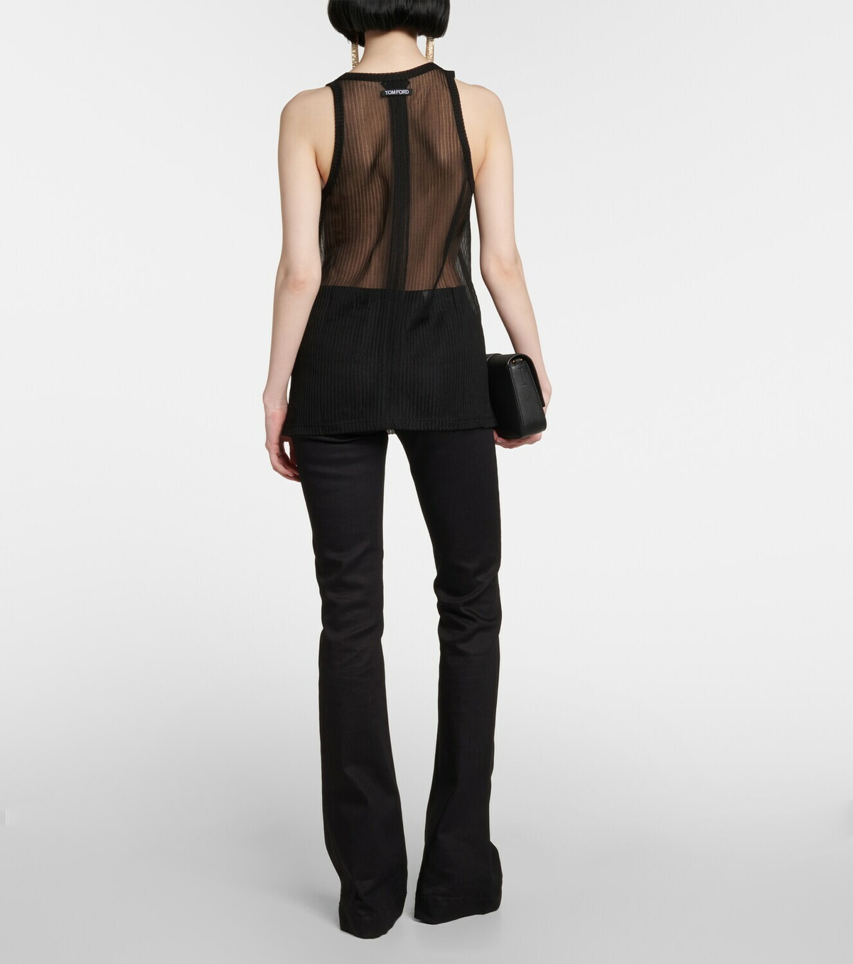 Tom Ford - Semi-sheer ribbed jersey tank top TOM FORD