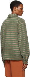 Brain Dead Green Striped Shirt