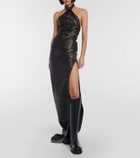 Ann Demeulemeester Halterneck leather top