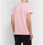 Balmain - Slim-Fit Logo-Flocked Cotton-Jersey T-Shirt - Pink