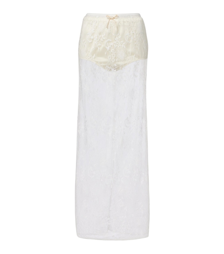 Photo: Aya Muse Eteri bow-detail floral lace maxi skirt