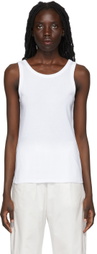 The Row White Frankie Tank Top