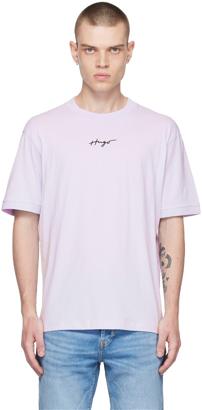 Photo: Hugo Purple Embroidered T-Shirt