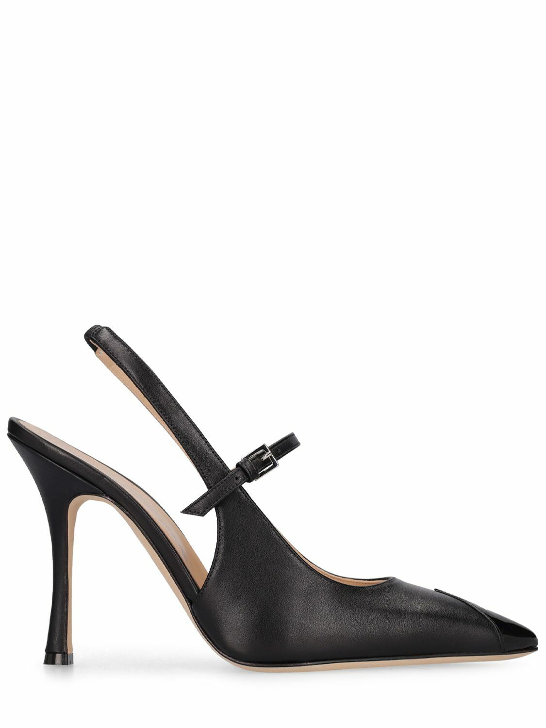 ALESSANDRA RICH - 100mm Leather Slingback Pumps Alessandra Rich