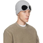 C.P. Company Gray Extrafine Merino Wool Goggle Beanie