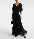 Max Mara Murge draped silk gown