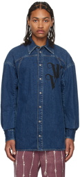 Vivienne Westwood Blue Football Denim Shirt