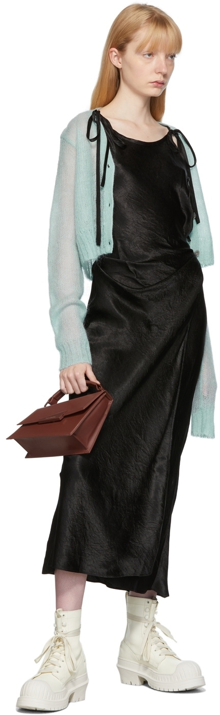 Acne Studios Blue Mohair Cropped Cardigan