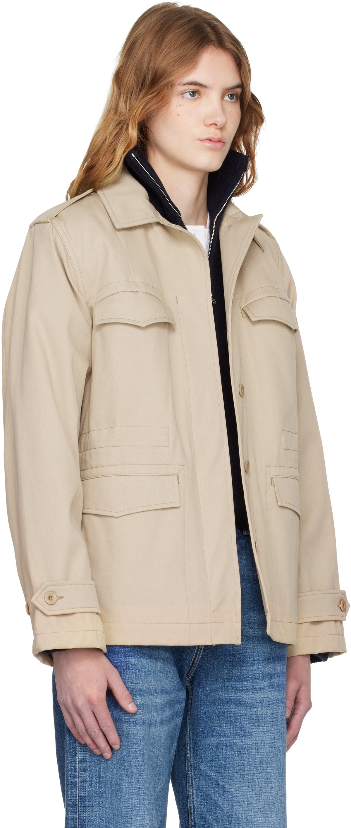 A.P.C. Beige Belted Jacket