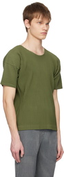 HOMME PLISSÉ ISSEY MIYAKE Khaki Monthly Color March T-Shirt