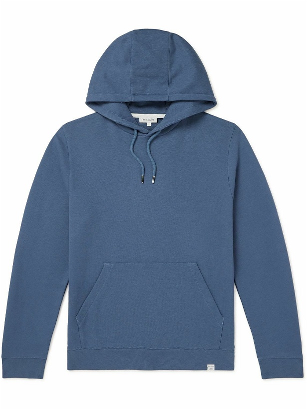 Photo: Norse Projects - Vagn Cotton-Jersey Hoodie - Blue