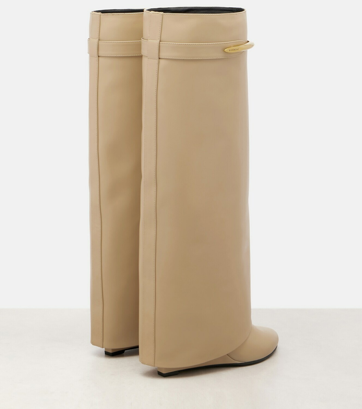 Givenchy Shark 95 leather knee-high boots