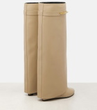 Givenchy Shark 95 leather knee-high boots