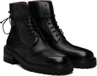 Marsèll Black Calzone Soft Pebbled Leather Boots