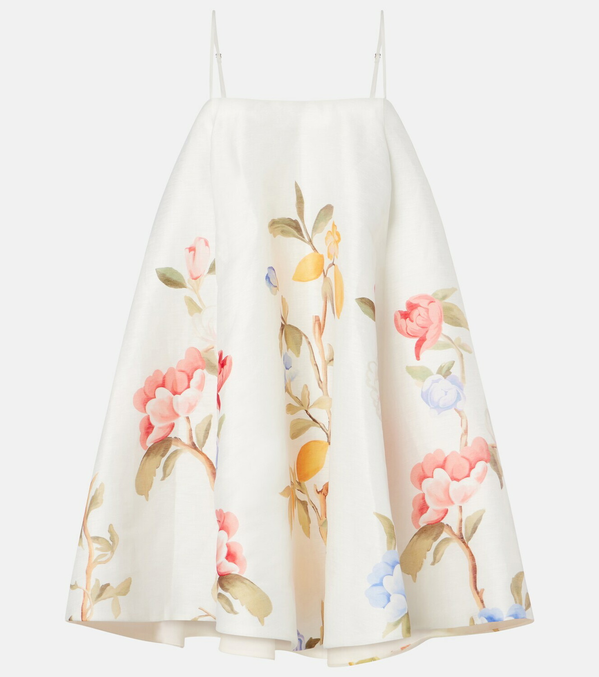 Leo Lin Caitlin floral linen-blend minidress