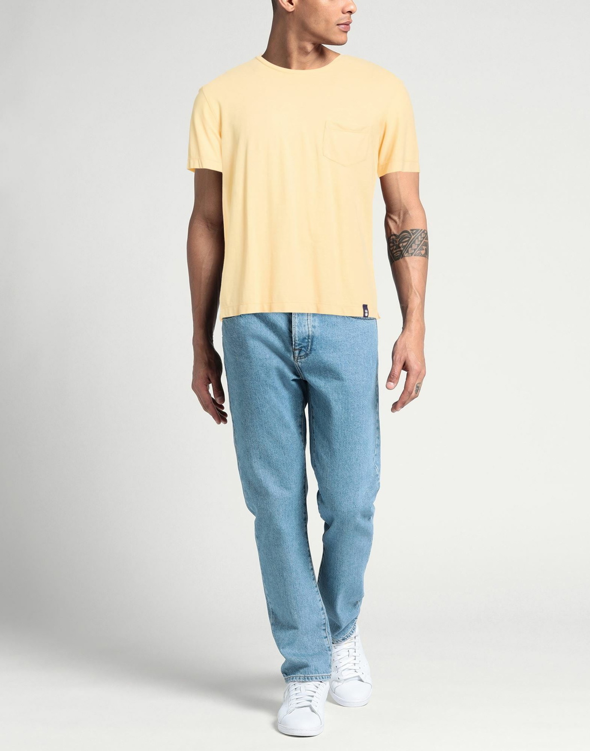 Drumohr Mens T-shirt Pastel in Yellow