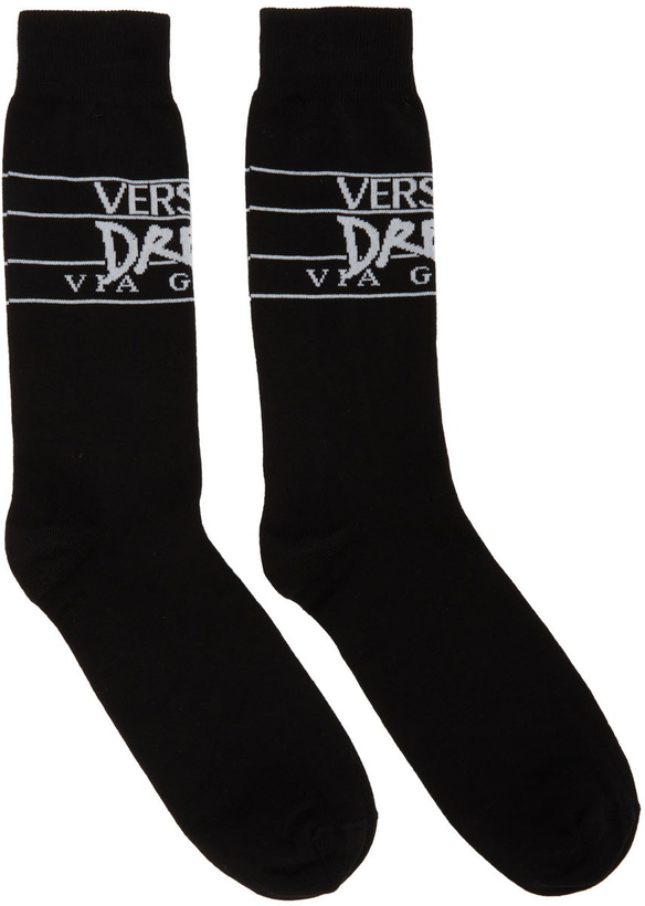 Photo: Versace Black & White Dream Logo Socks