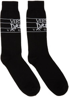 Versace Black & White Dream Logo Socks