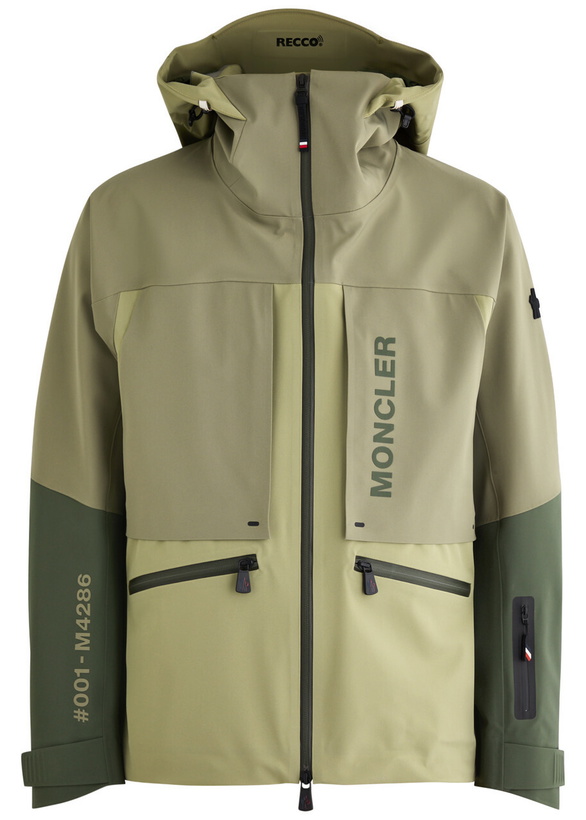 Photo: Moncler Grenoble Fussen Hooded Shell ski Jacket Green