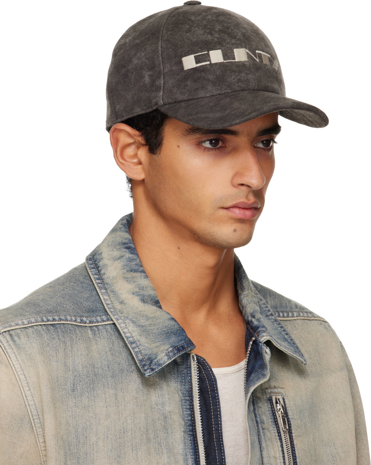 Rick Owens DRKSHDW Gray Concordians Baseball Cap