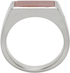 Tom Wood Silver & Pink Opal Peaky Ring