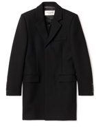 SAINT LAURENT - Slim-Fit Wool Coat - Black