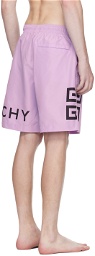 Givenchy Purple 4G Swim Shorts