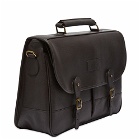 Barbour Men's Leather Briefcase in Chocolate