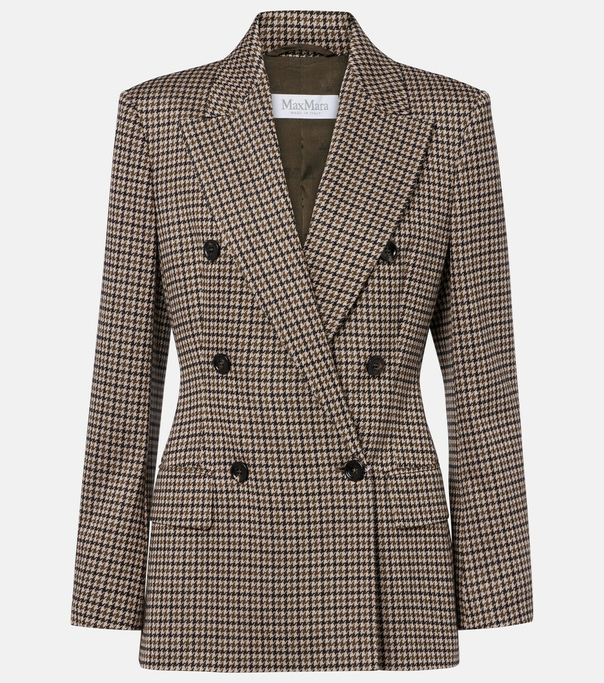 Max Mara Houndstooth double-breasted blazer