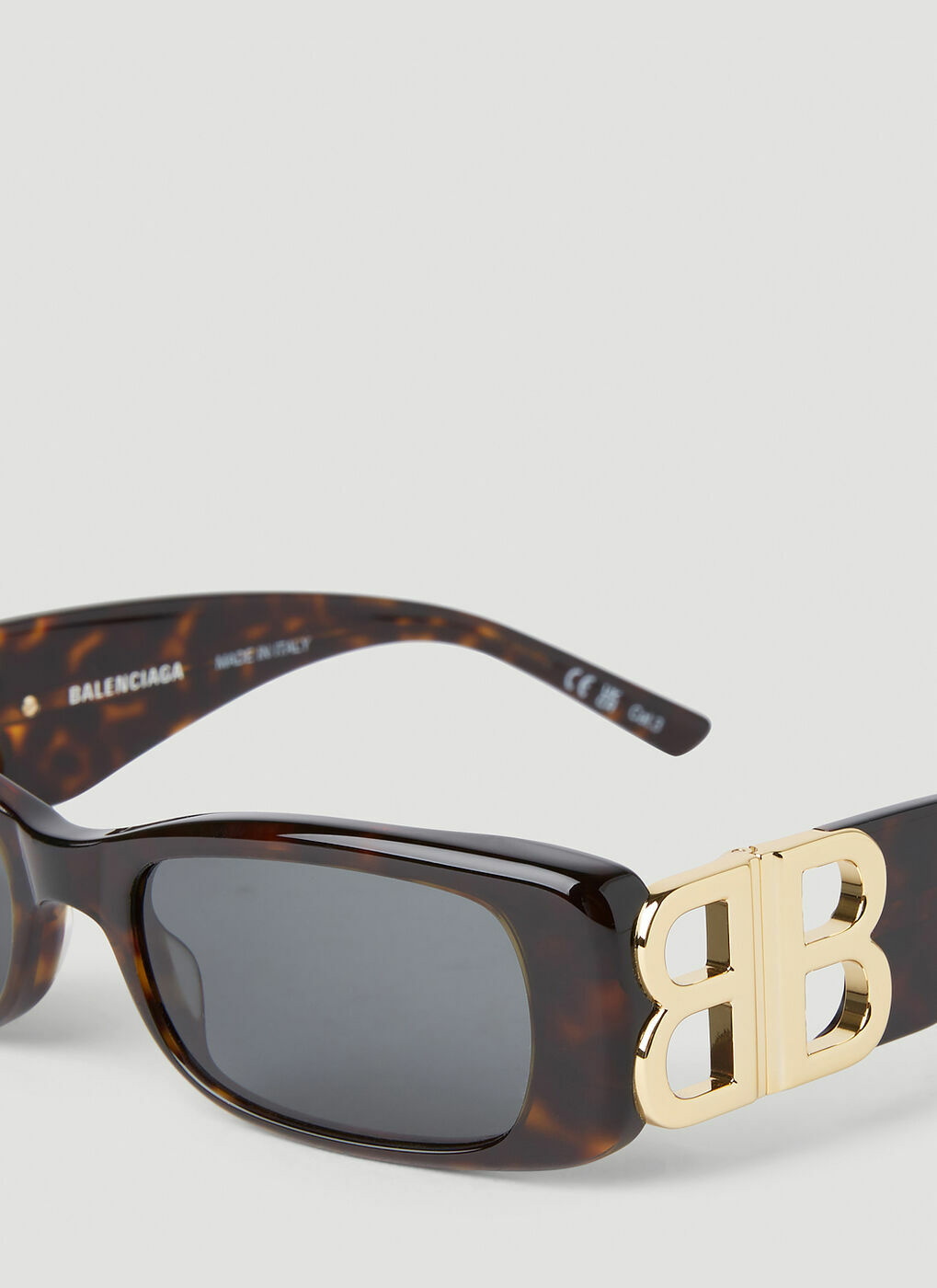 Balenciaga Mens Dynasty Rectangle Sunglasses in Black  LNCC