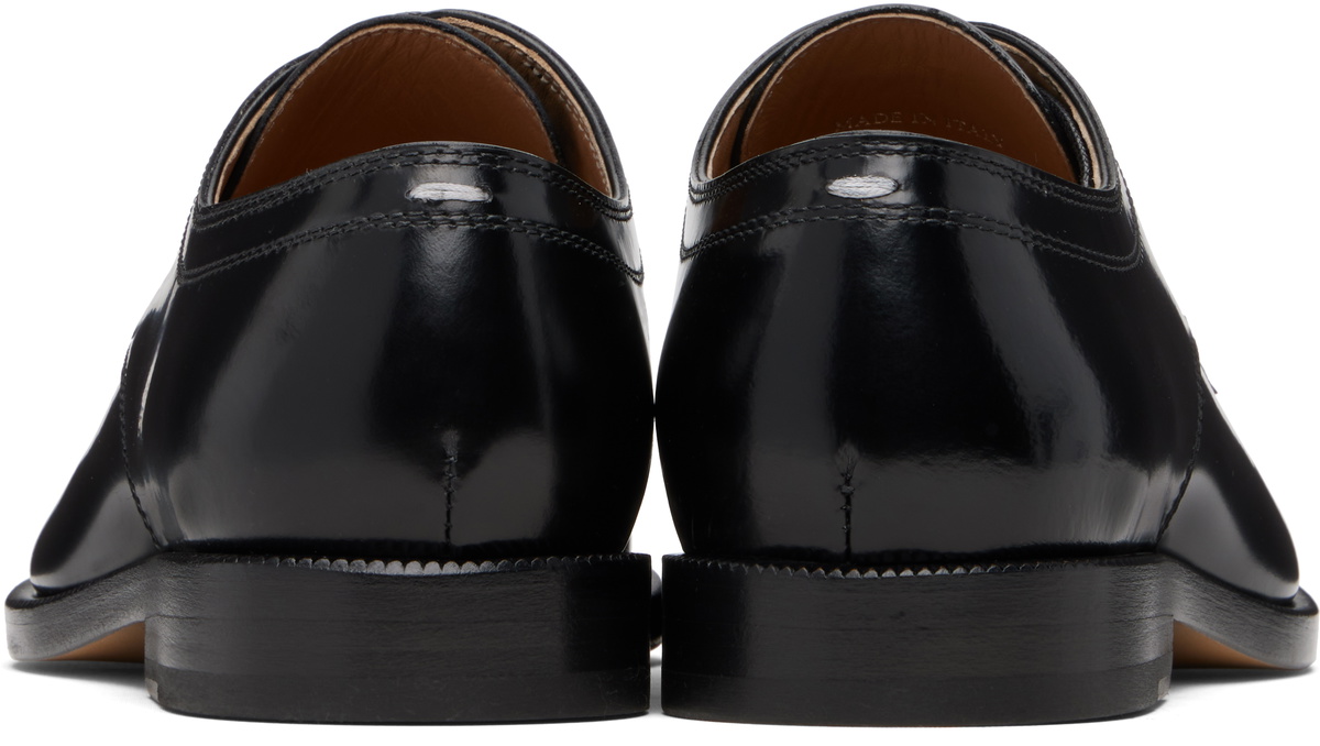 Maison Margiela Black Tabi Leather Derbys