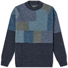 Anonymous Ism Nordic Patchwork Crew Neck Knit