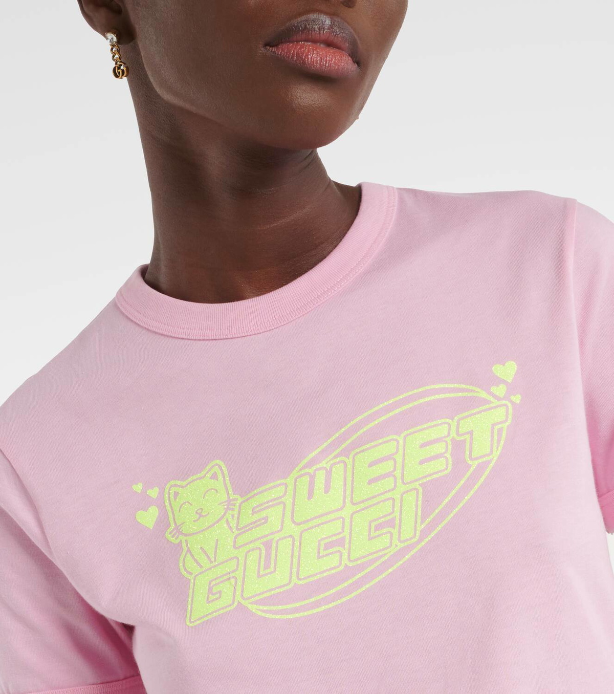Gucci Printed cotton jersey T-shirt Gucci