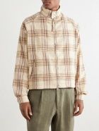 Kardo - Stanley Embroidered Checked Cotton Bomber Jacket - Neutrals