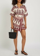 Johanna Ortiz La Creciente Printed Linen Shirt Ecru