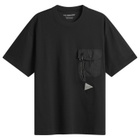And Wander Men's Pocket T-Shirt in Black