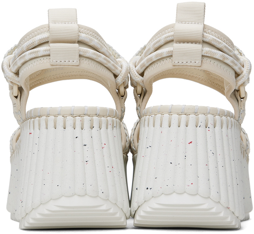 Chloé White Nama Platform Sandals