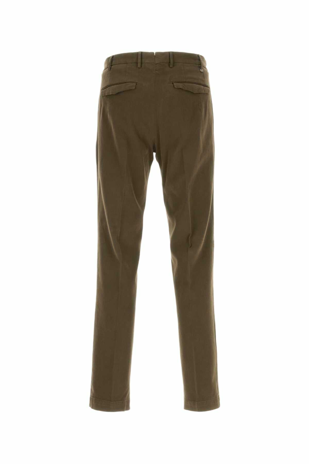 PT Torino Brown Stretch Cotton Pant