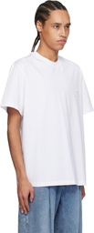 WOOYOUNGMI White 3D Coral Back Logo T-shirt